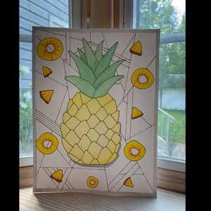 Pineapple Watercolor Graphic Art